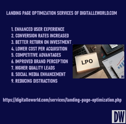 LANDING PAGE OPTIMIZATION services from digitalleworld.com